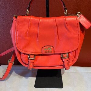 Coach Madison Annabel Pebble Leather Crossbody Coral/Papaya Bag